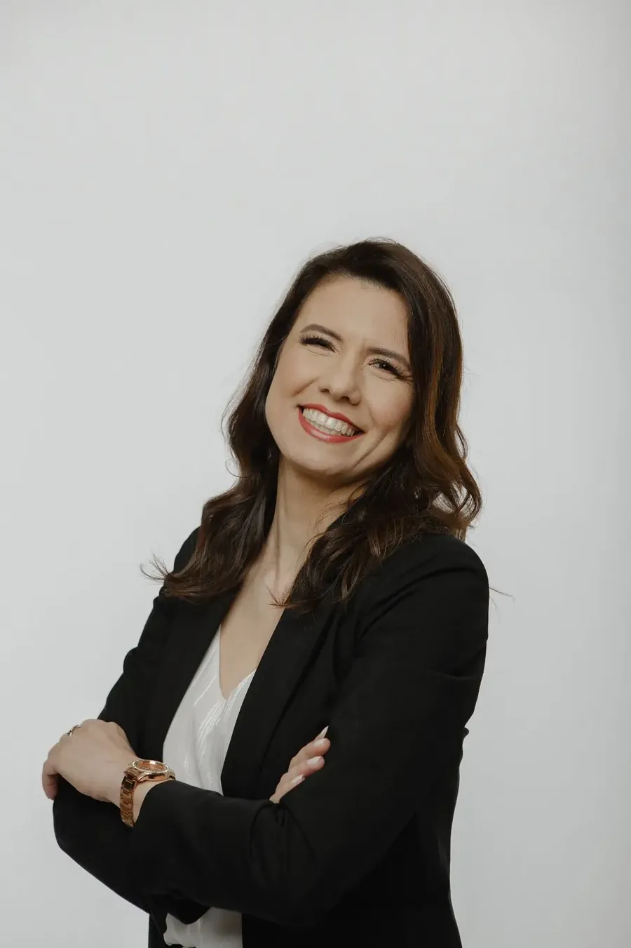 Renata Bertagnoli, fonoaudióloga, em retrato de estúdio